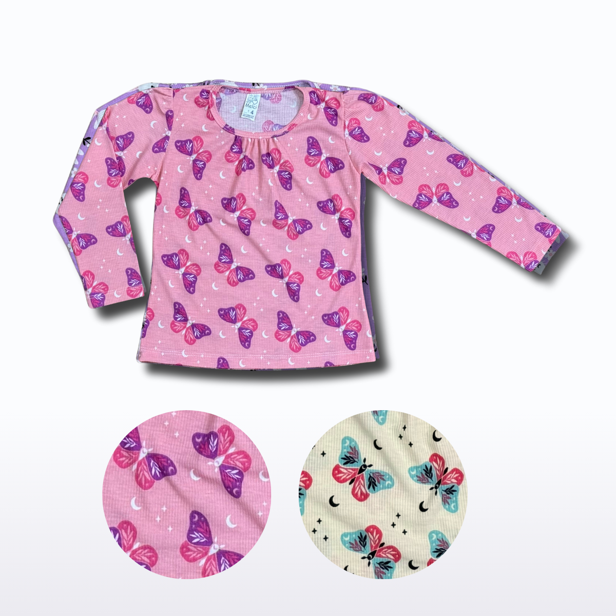 Camiseta Manga Larga MORLEY / estampa MARIPOSAS